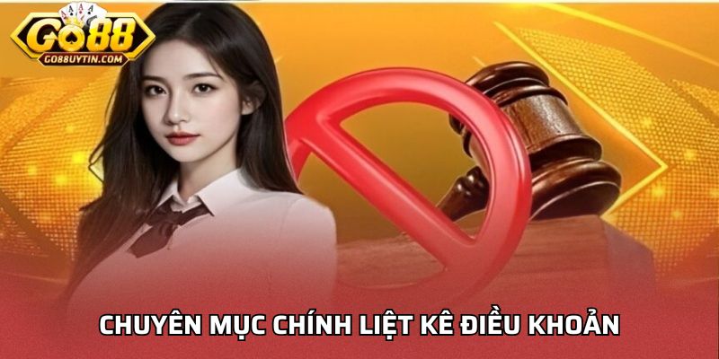 Chuyên mục chính liệt kê điều khoản